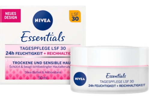 Nivea Tagespflege Lsf 30 24H Feuchtigkeit + Reichahltigkeit Trockene Haut/Empfindliche Haut