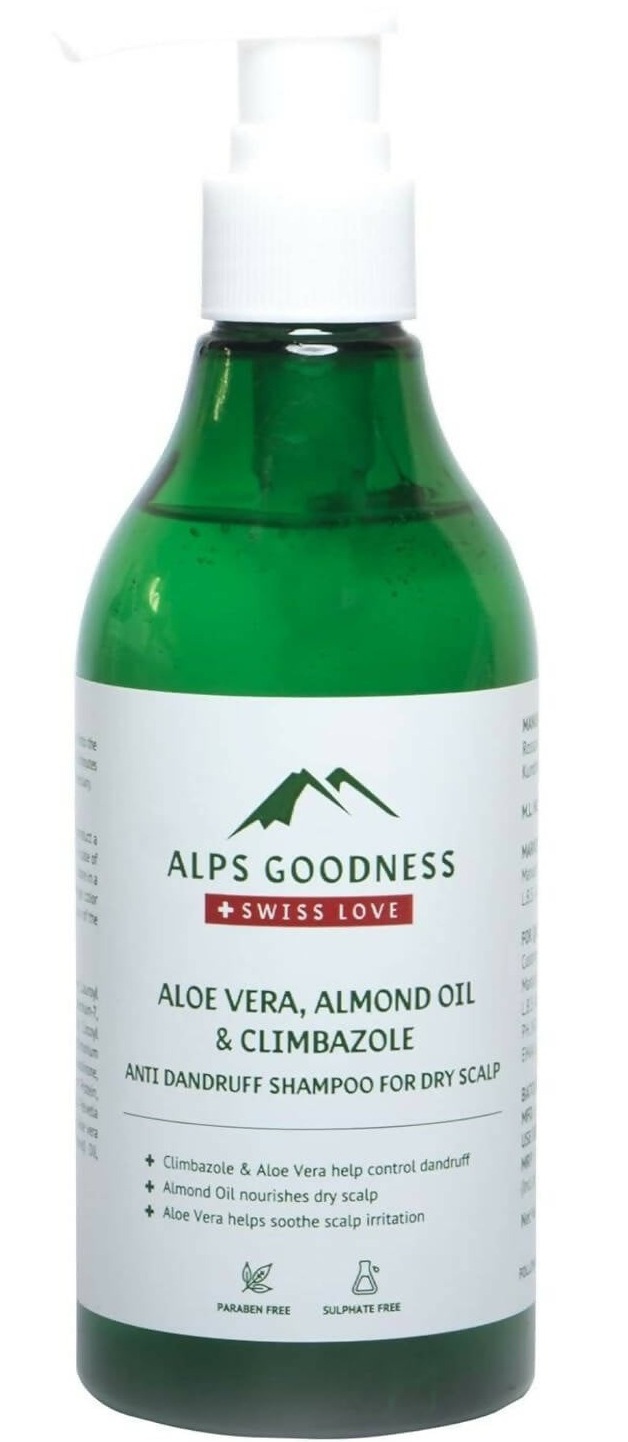 Alps Goodness Aloe Vera, Almond Oil & Climbazole Anti Dandruff Shampoo For Dry Scalp