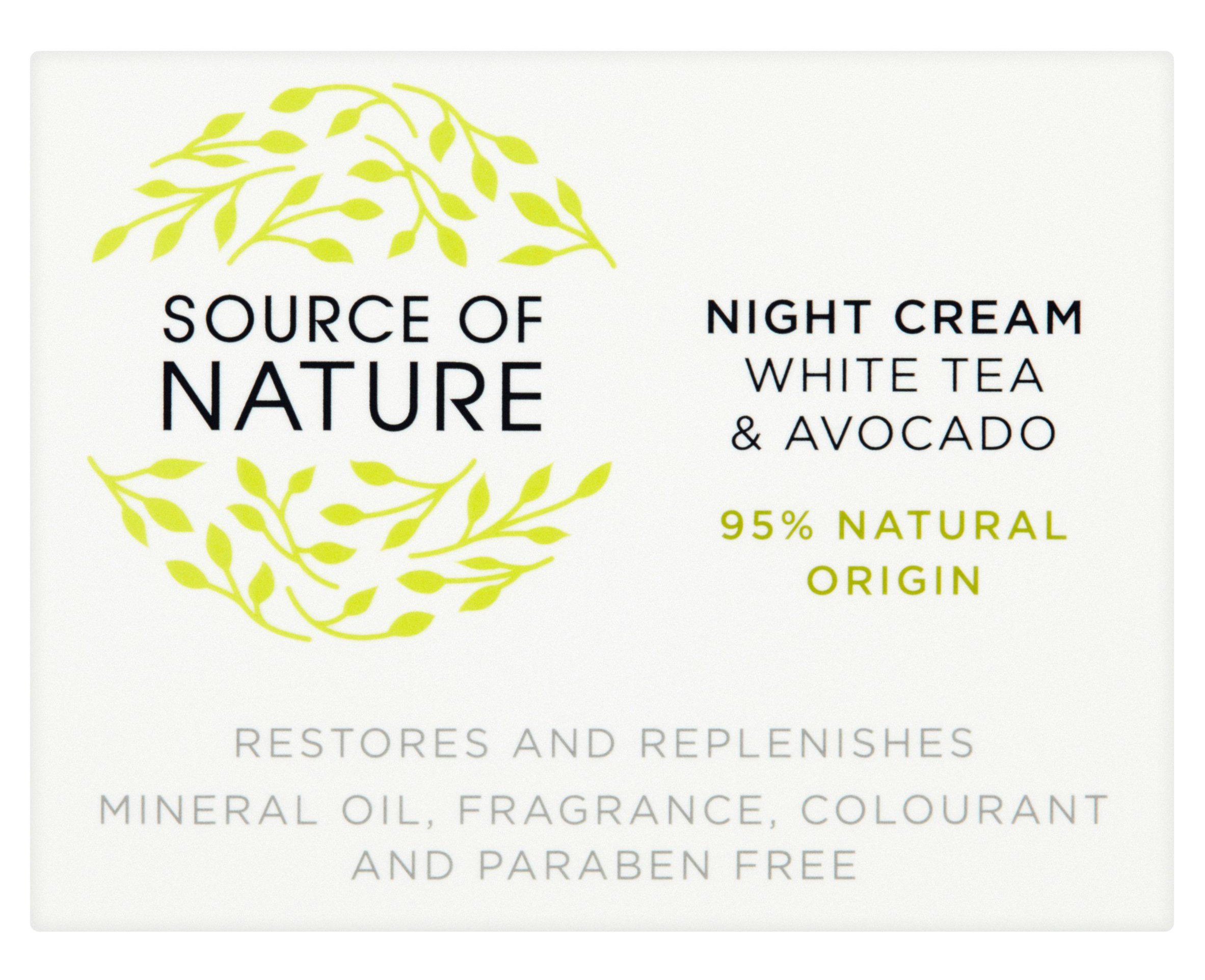 (Sainsburys) Source of Nature Night Cream White Tea & Avocado