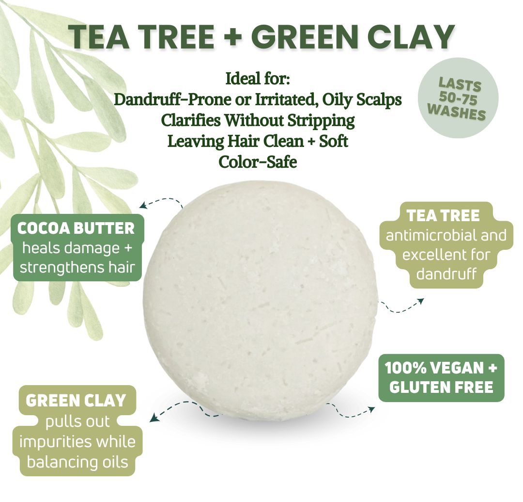 Nourish Tea Tree + Green Clay Shampoo Bar