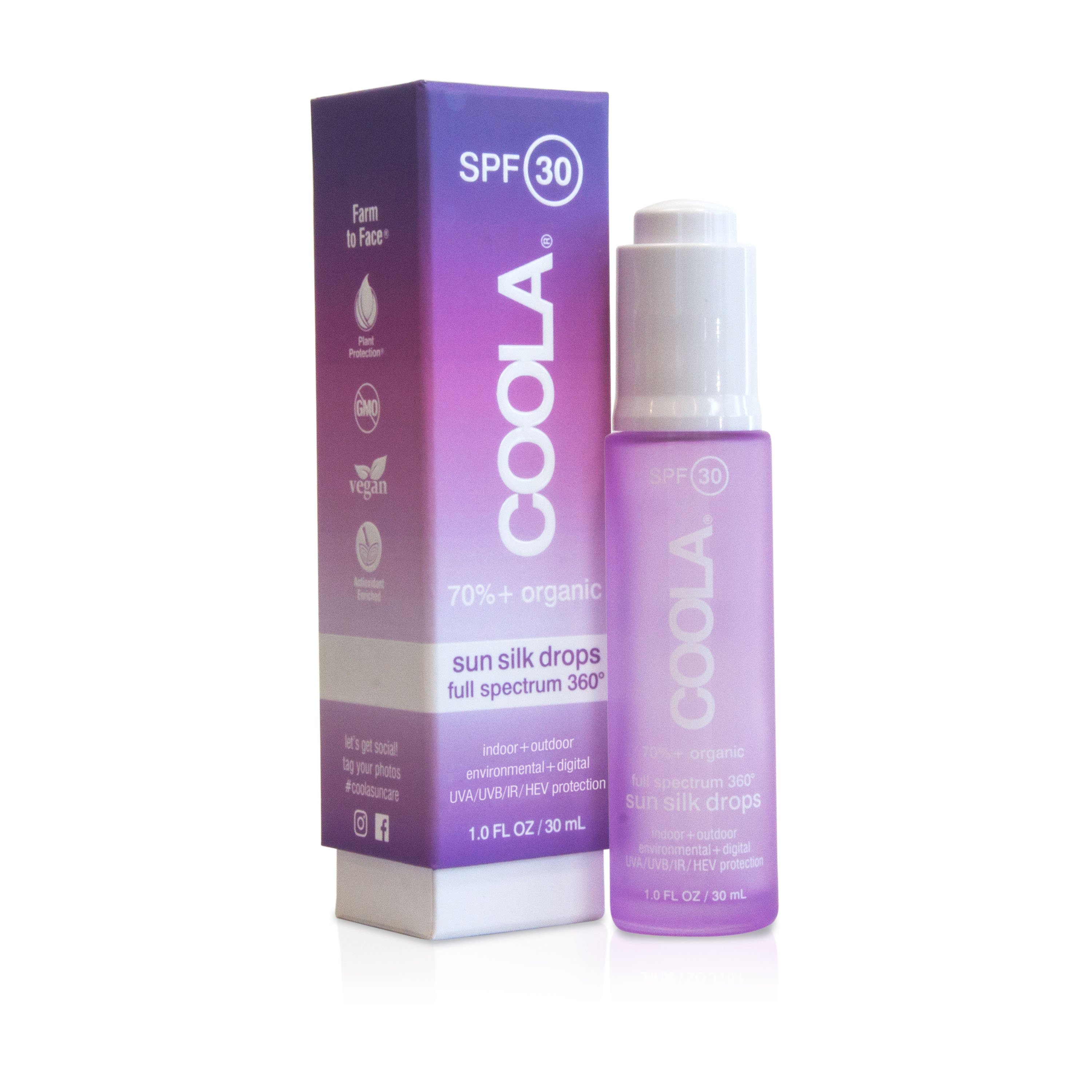 Coola Organic Spf 30 Full Spectrum 360° Sun Silk Drops