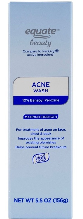 Equate Beauty Acne Wash, 10% Benzoyl Peroxide