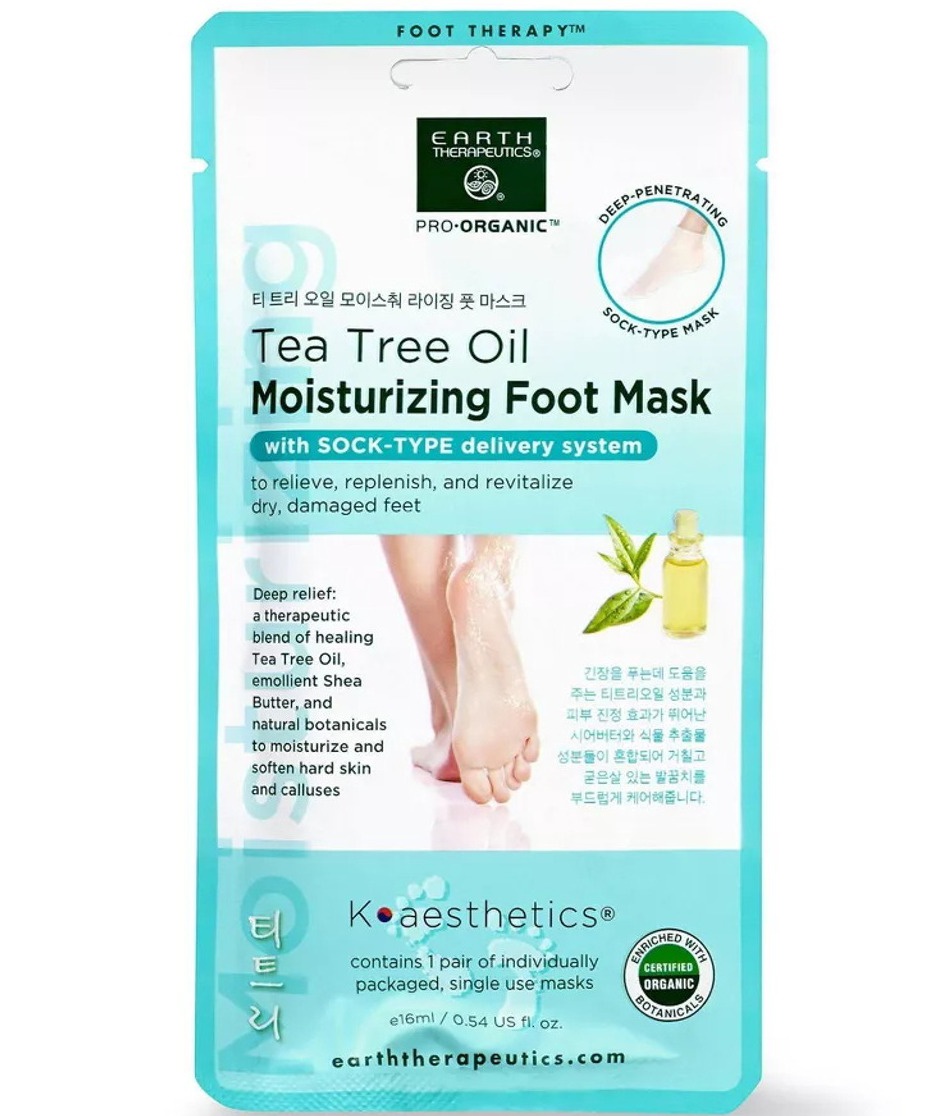 Earth Therapeutics Tea Tree Oil Moisturizing Foot Mask