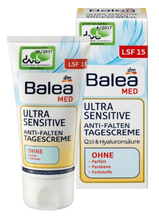 Balea Med Ultra Sensitive Anti Falten escreme Ingredients Explained