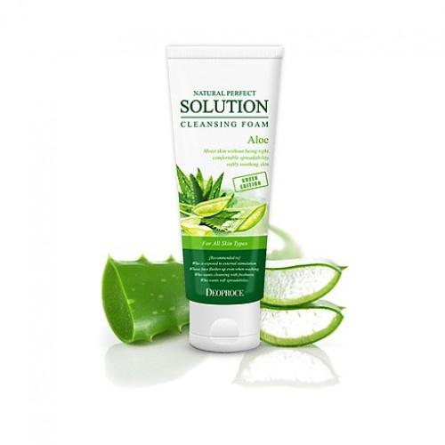Deoproce Natural Perfect Solution Cleansing Foam Aloe Green Edition