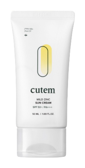 CUTEM Mild Zinc Sun Cream SPF 50+ Pa++++