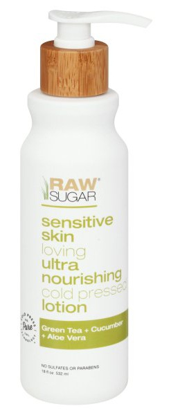Raw Sugar Sensitive Skin Body Lotion Green Tea + Cucumber + Aloe Vera