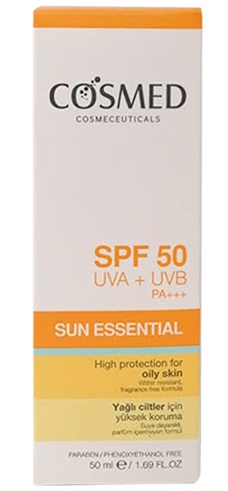 Cosmed Sun Essential SPF 50 Pa+++ High Protection For Oily Skin