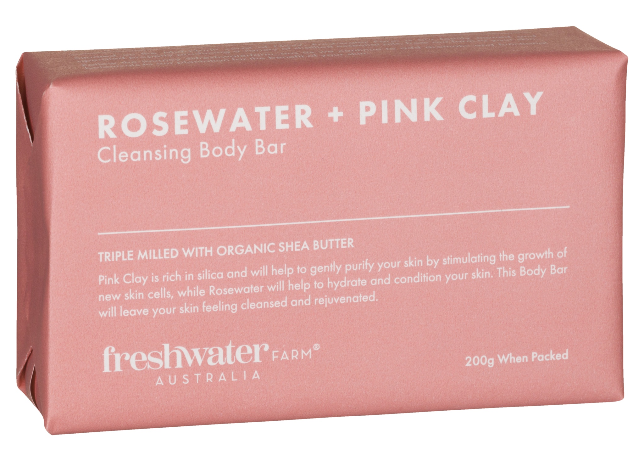 Freshwater Farm  Rosewater & Pink Clay Cleansing Bar