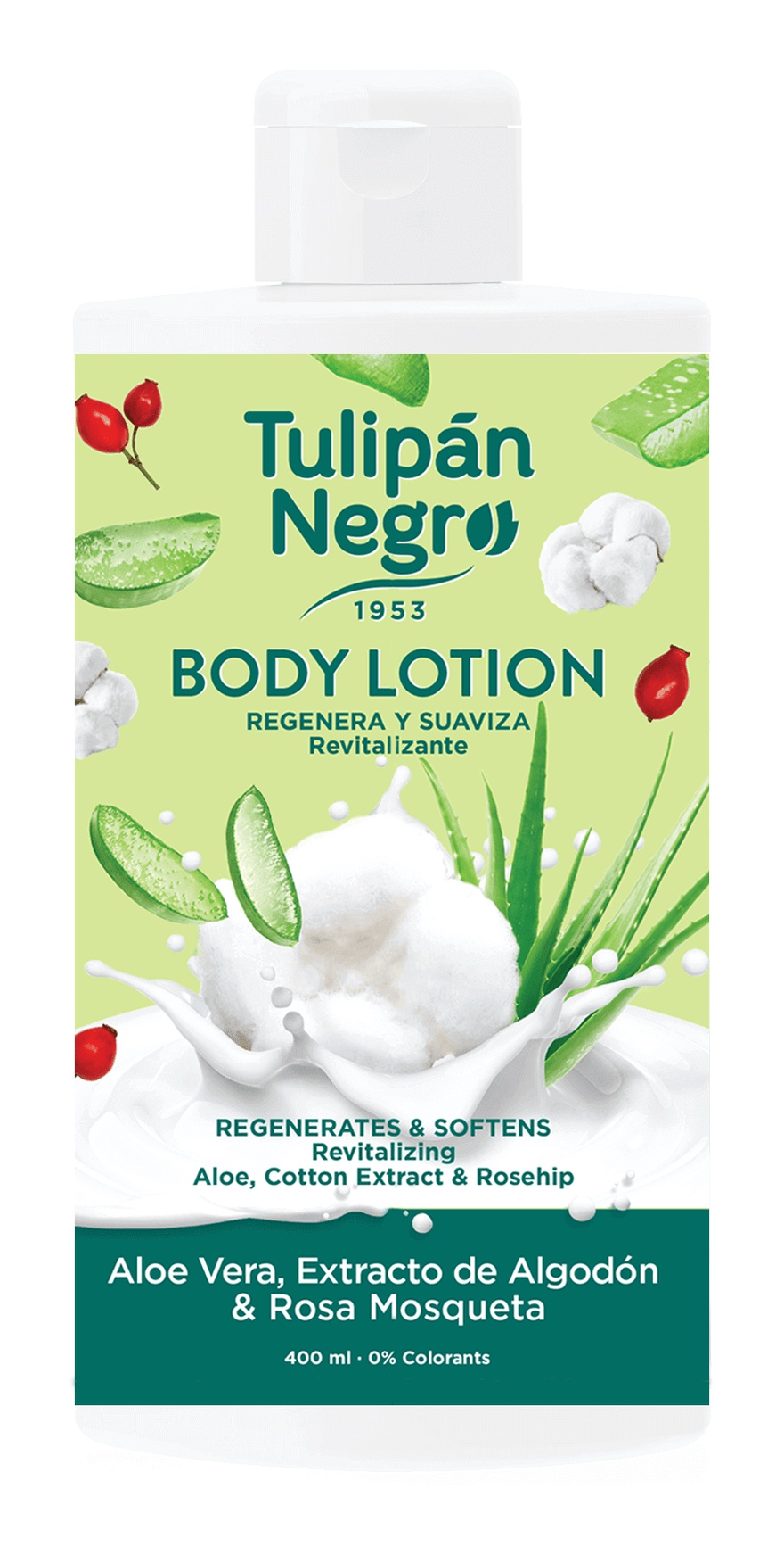 Tulipán Negro Aloe, Cotton, & Rosehip Body Lotion