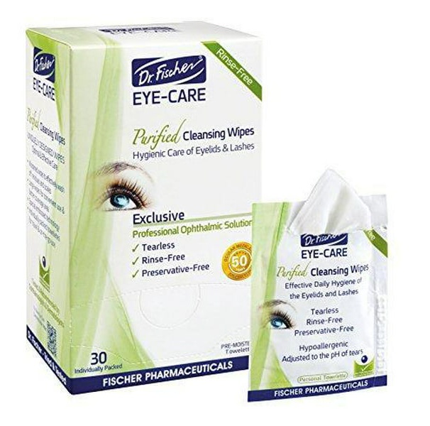 Dr. Fischer Premium, Purified, Non-irritating & Hypoallergenic Eyelid Wipes