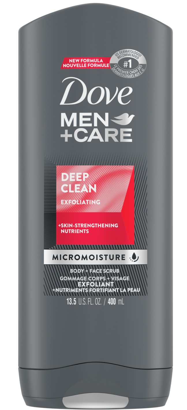 Dove Men+ Care Deep Clean Exfoliating Body + Face Scrub