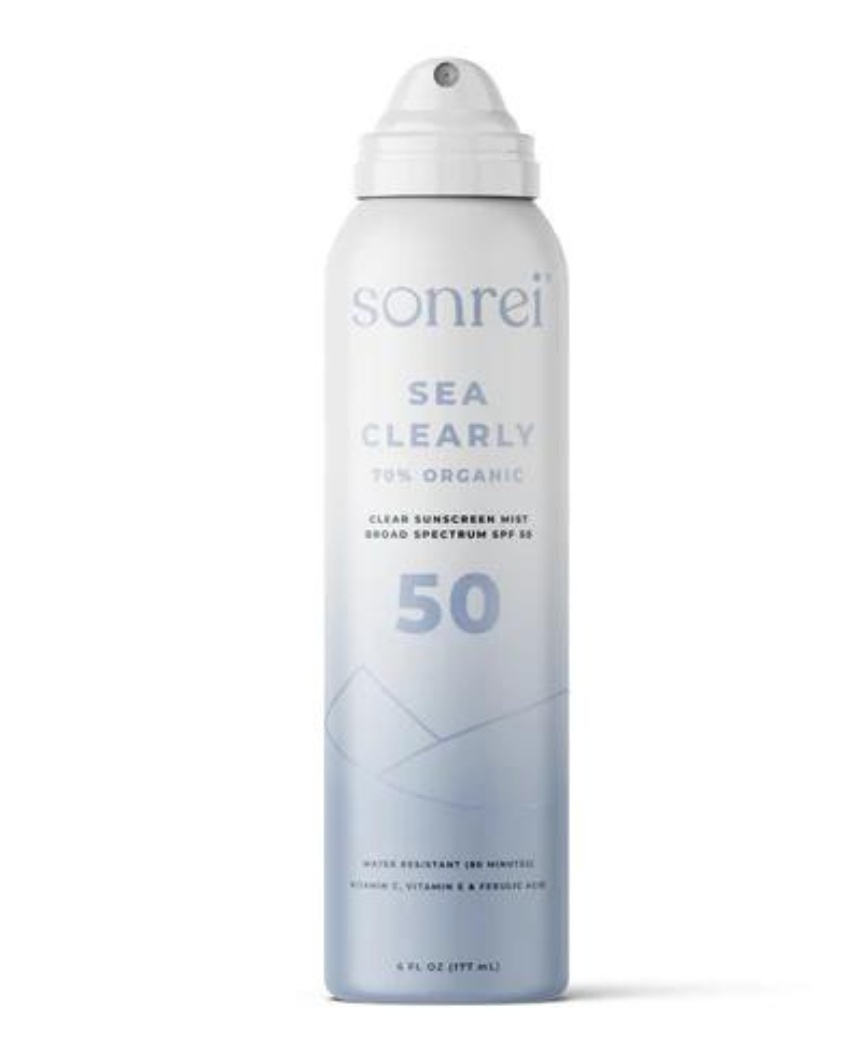 Sonrei Sea Clearly® Organic SPF 50 Clear Sunscreen Mist