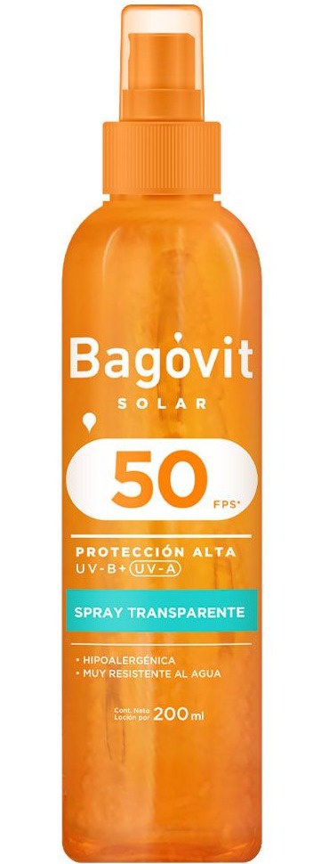 Bagóvit Solar Spray Transparente FPS50