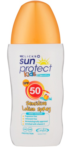 Clicks Sun Protect Kids Sensitive Lotion Spray