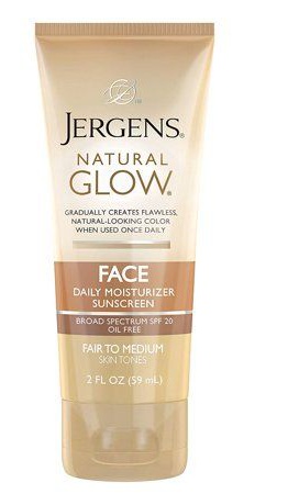 JERGENS Natural Glow Face Daily Moisturizer With Sunscreen Broad Spectrum Spf 20