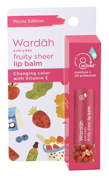 Wardah × Chatime - Everyday Fruity Sheer Lip Balm Picnic Edition (Strawberry)