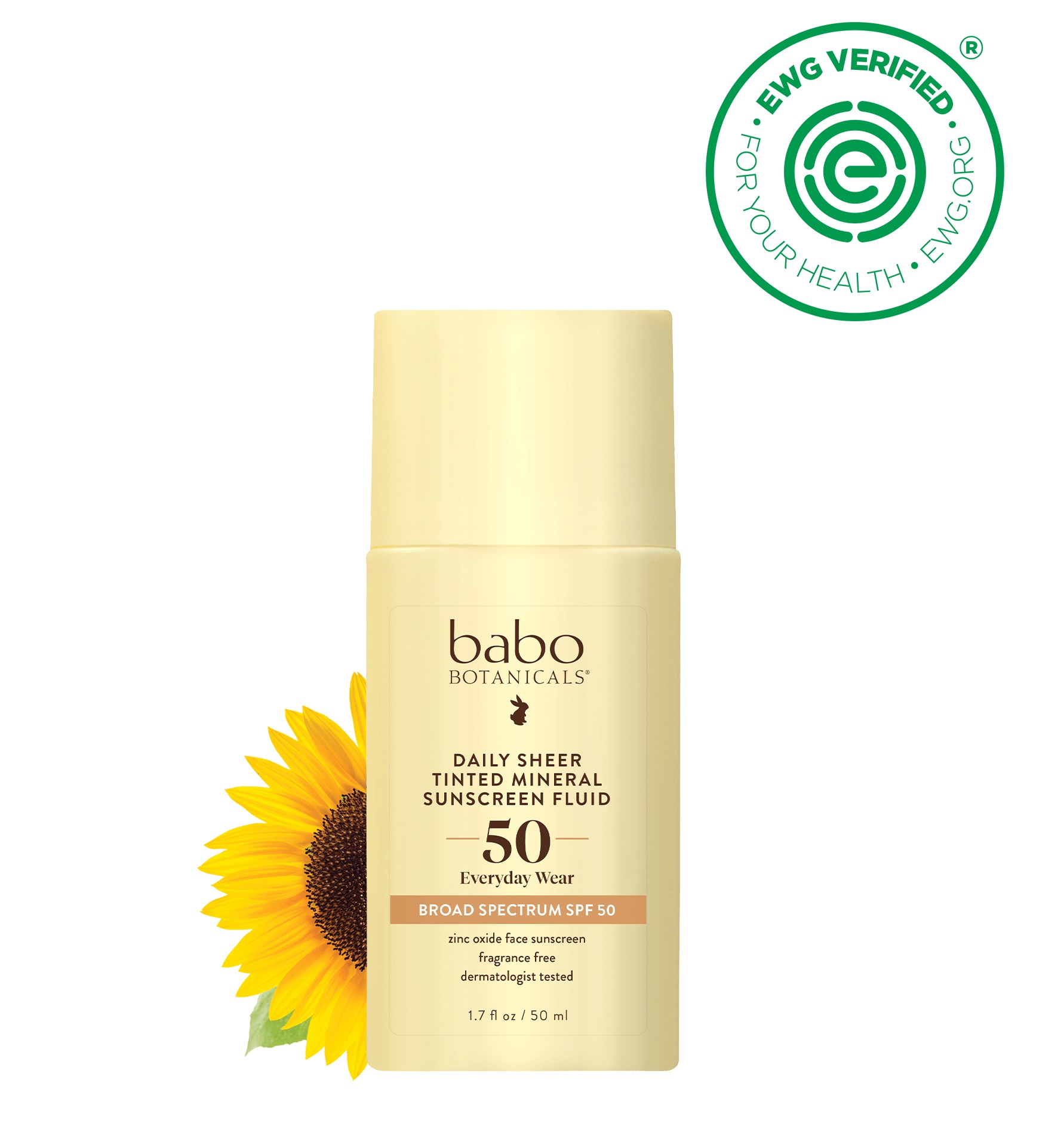 Babo Botanicals Daily Sheer Mineral Sunscreen Fluid SPF50