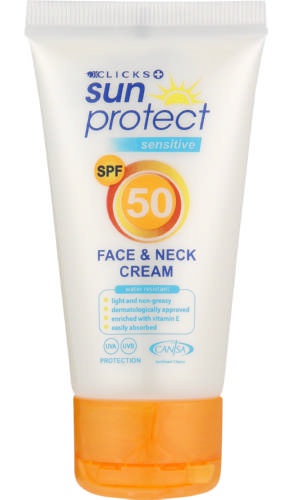 Clicks Sun Protect Sensitive SPF 50 Face & Neck Cream