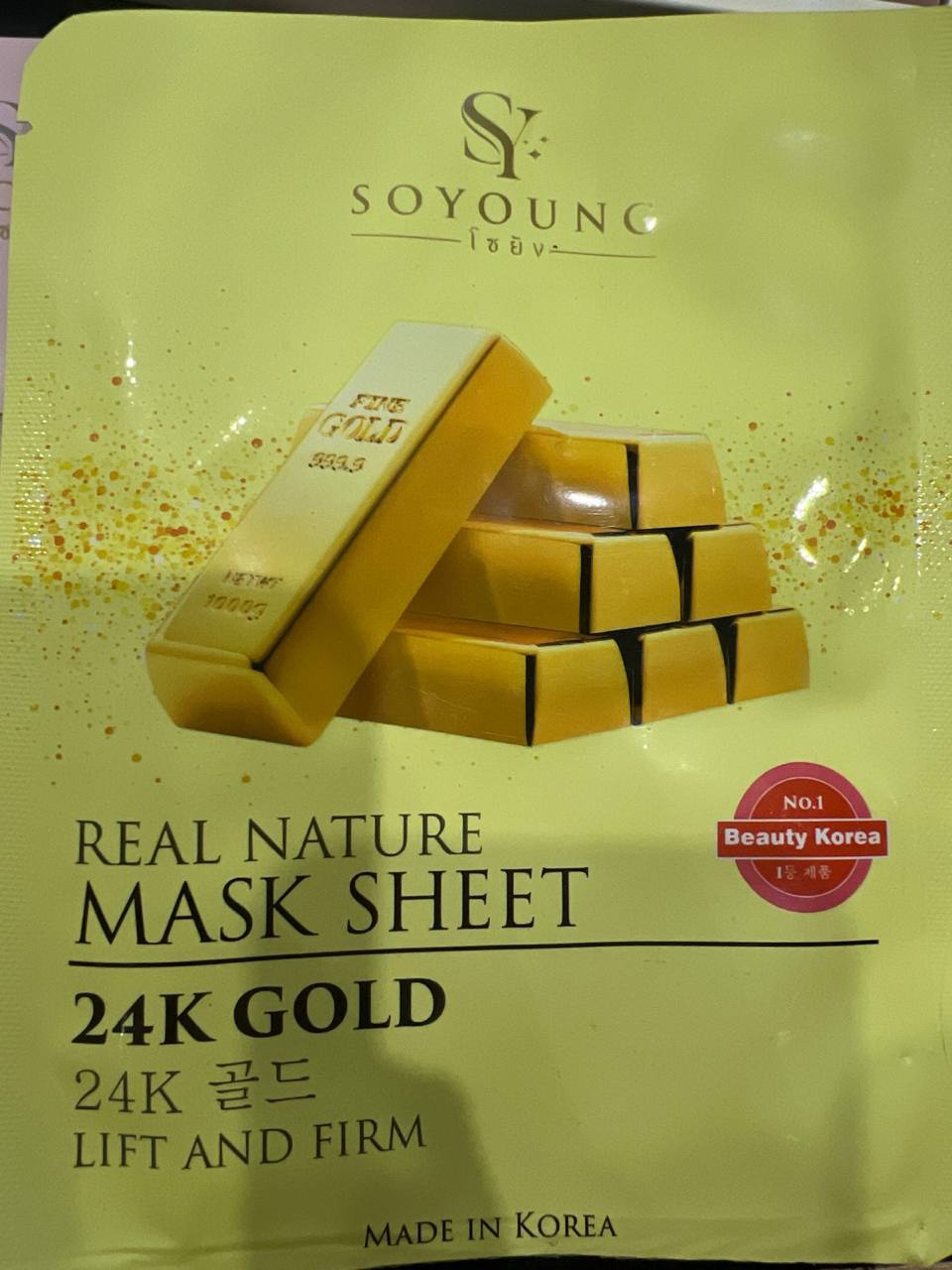 Soyoung Real Nature Mask Sheet 24k gold