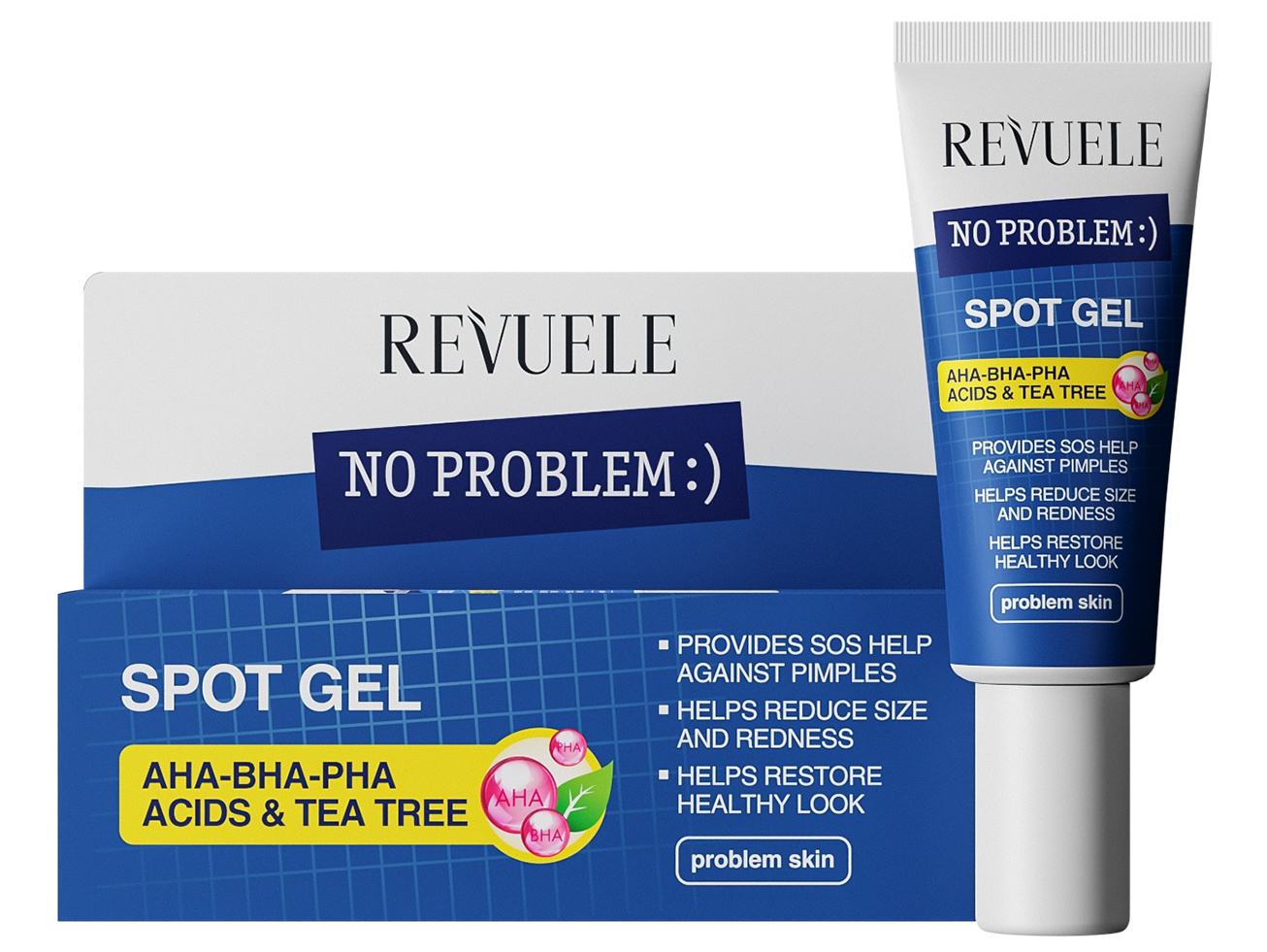 Revuele No Problem Spot Gel AHA-BHA-PHA Acids And Tea Tree