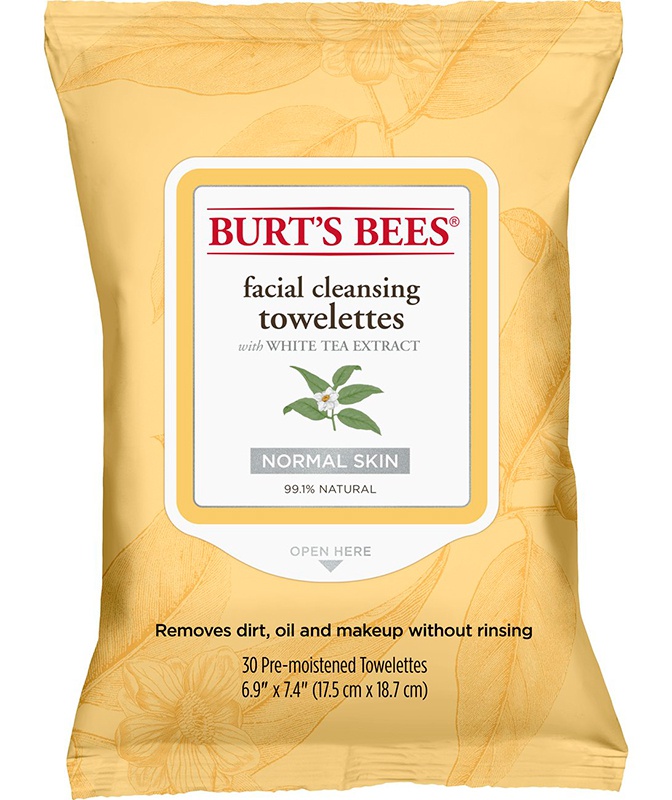 Burt's Bees Facial Cleansing Towelettes With White Tea Extract