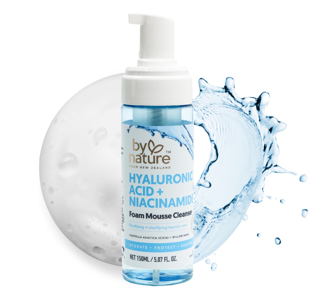 By Nature Hyaluronic Acid + Niacinamide Foam Mousse Cleanser