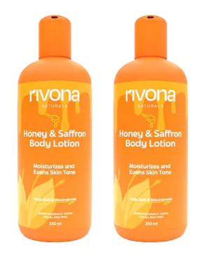 rivona naturals Honey And Saffron+ 2% Kojic Acid Body Lotion