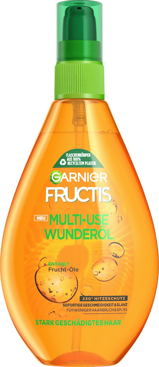 Garnier Fructis Hitzeschutzspray Anti-Spliss Wunder-Öl Stark Geschädigtes Haar