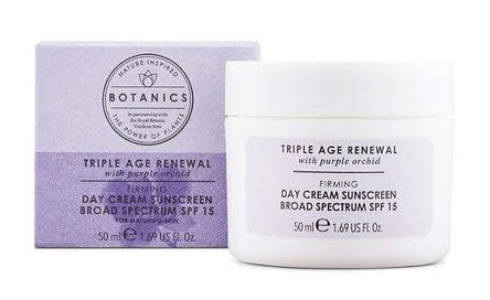 Botanics Triple Age Renewal Firming Day Cream Sunscreen Broad Spectrum SPF 15
