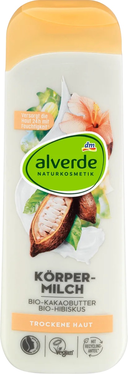 alverde Körpermilch Bio-Kakaobutter & Bio-Hibiskus