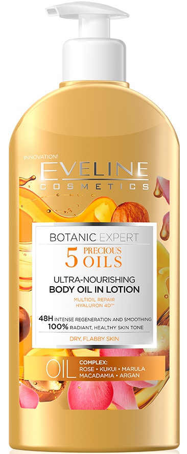 Eveline Botanic Expert 5 Precious Oils Ultra-Nourishing Body Oil In Lotion