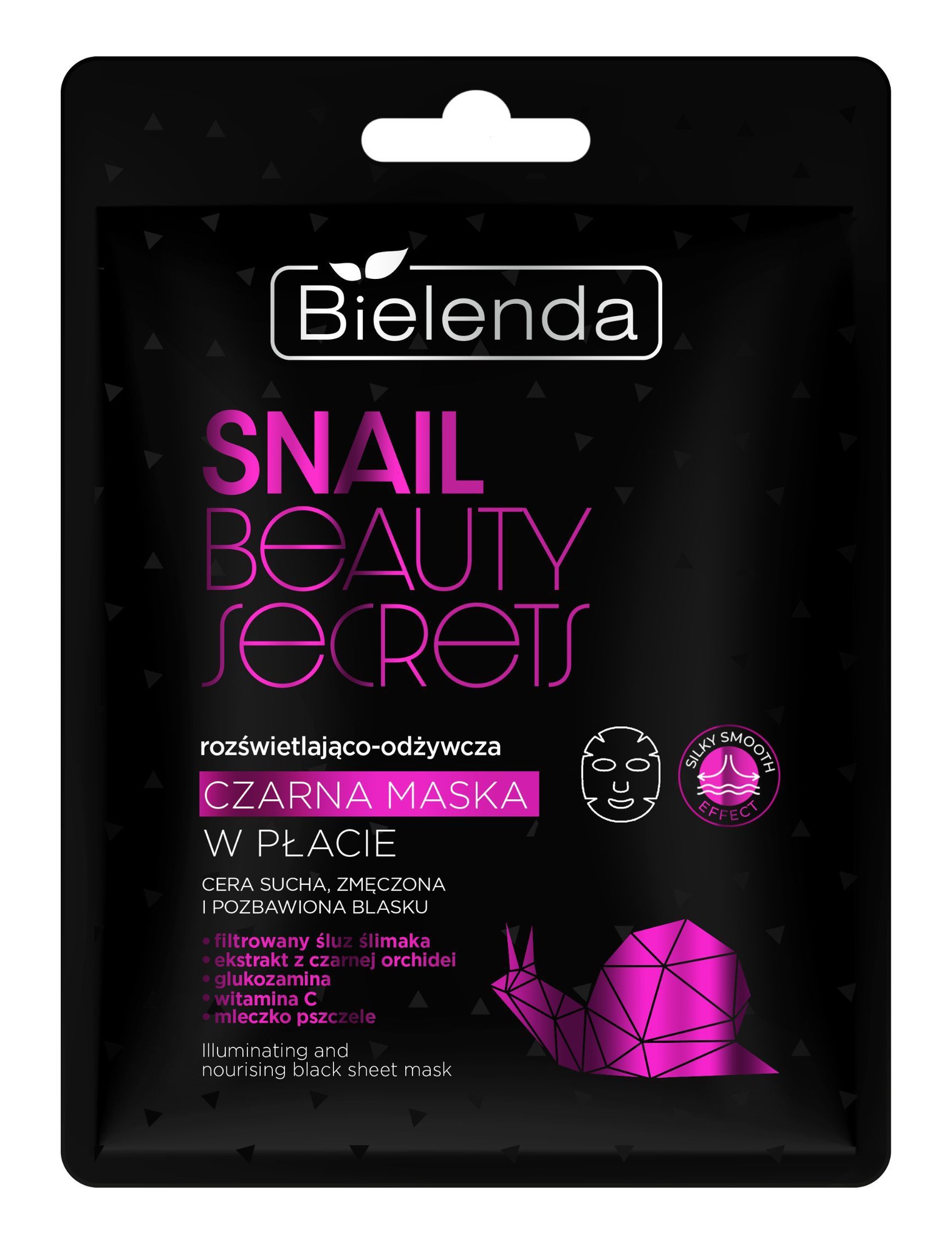 Bielenda Snail Beauty Secrets Illuminating And Nourishing Black Sheet Mask