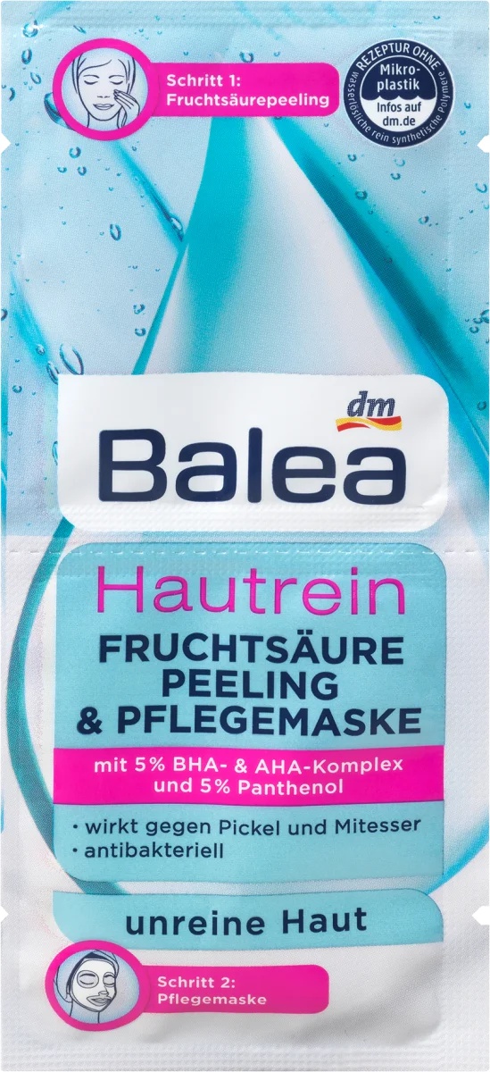 Balea Hautrein Fruchtsäure Peeling & Pflegemaske