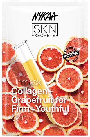Nykaa Skin Secrets Collagen + Grapefruit Sheet Mask