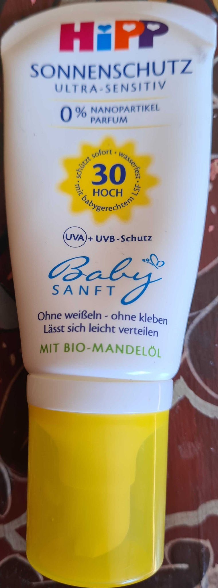 Hipp Sonnenschutz Ultra-sensitive 30 SPF Mit Mandelöl