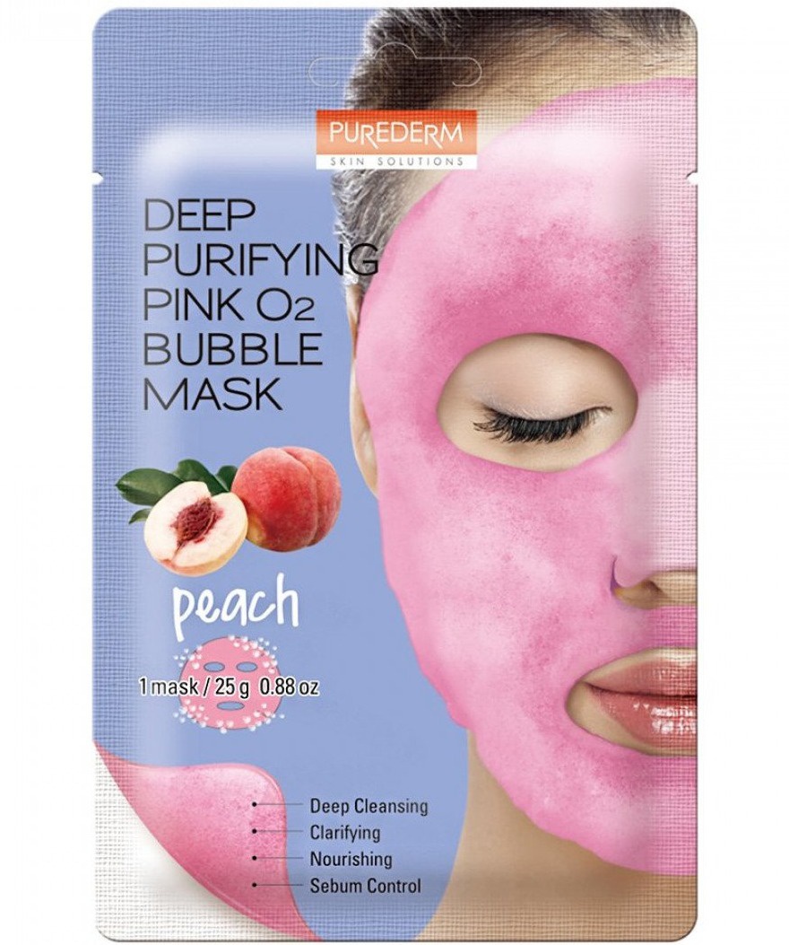 PUREDERM Deep Purifying Pink O2 Bubble Mask