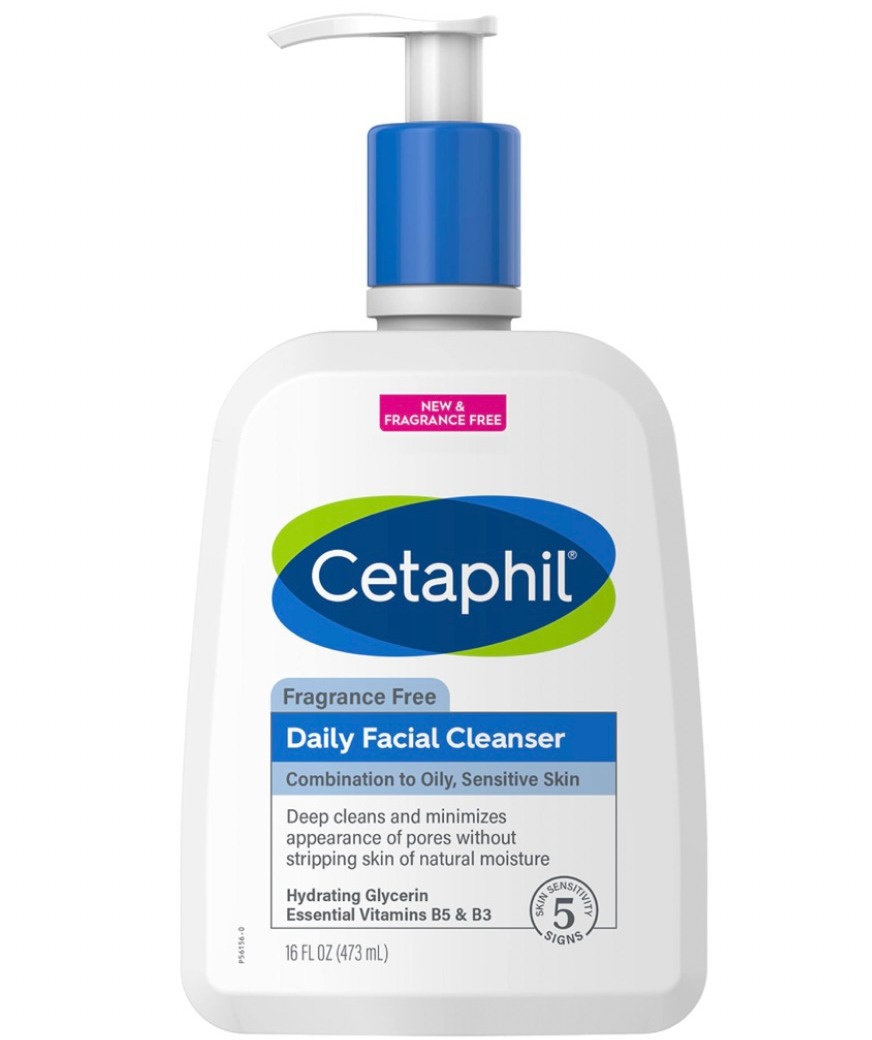 Cetaphil Fragrance Free Daily Facial Cleanser For Combination to Oily Skin