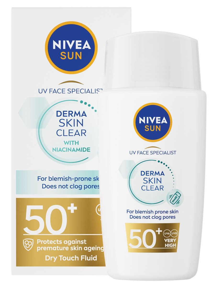 Nivea Derma Skin Clear Dry Touch Fluid SPF 50+