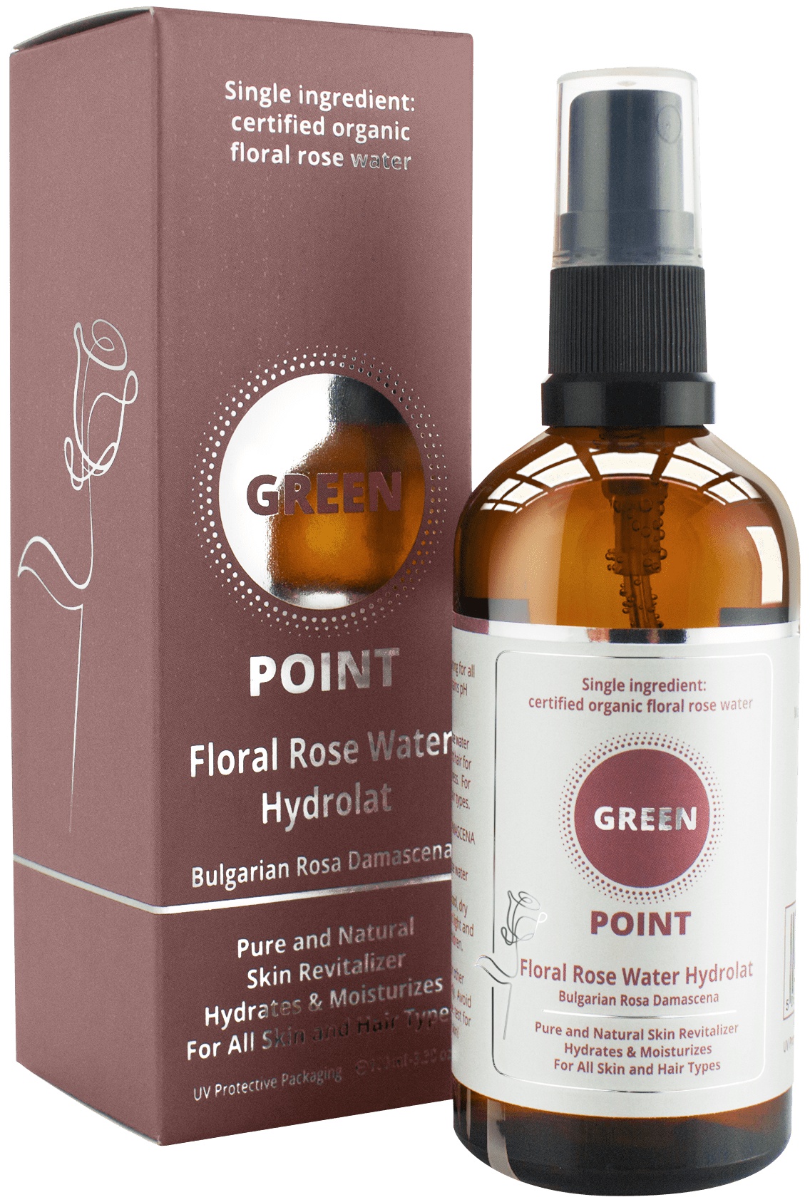 GREEN Floral Rose Water Hydrolat