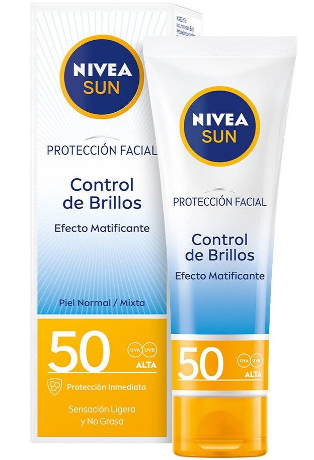 Nivea Sun Protector Solar Facial Control De Brillo Efecto Matificante