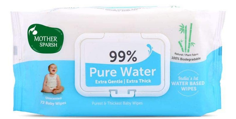 Mothersparsh 99% Pure Water Unscented Baby Wipes