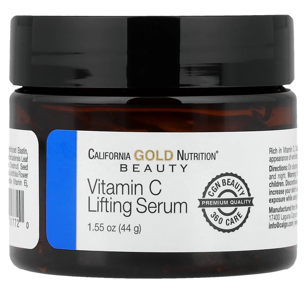 California Gold Nutrition Vitamin C Lifting Serum, Enhanced Brightening Gel Serum