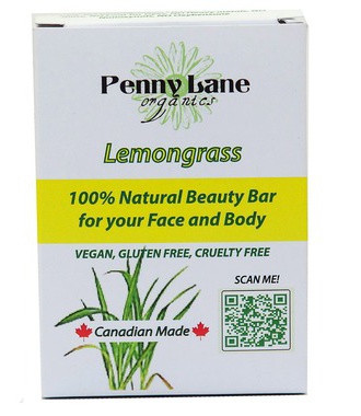 Penny Lane Organics 100% Natural Beauty Bar Lemongrass
