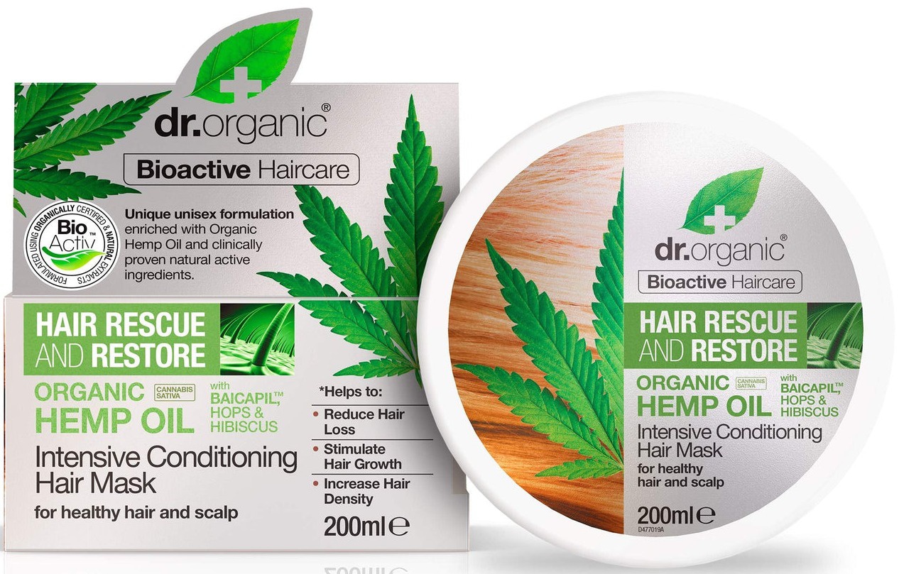 Dr Organic Hair Rescue And Restore Intensive Conditioning Hair Mask Organic Hemp Oil