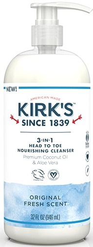 Kirk's Naturals 3-In-1 Head To Toe Nourishing Cleanser