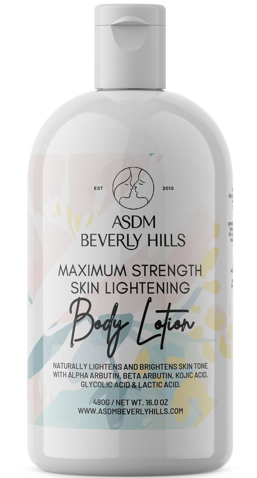 ASDM Beverly Hills Maximum Strength Skin Lightening Body Lotion- With 2% Alpha & 2% Beta Arbutin