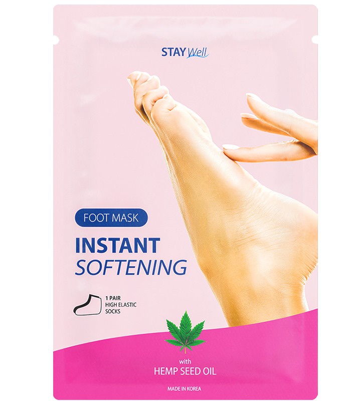 Stay Well Instant Softening Foot Mask Hemp Seed