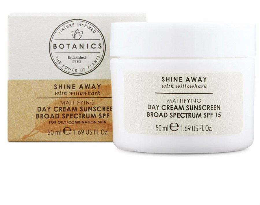 Botanics Shine Away Mattifying Day Cream Sunscreen Broad Spectrum Spf 15