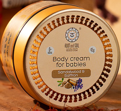 RootandSoil Saffron & Sandalwood Body Cream For Babies